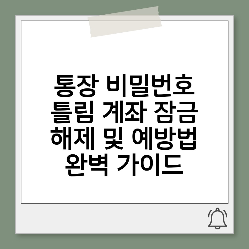 통장 비밀번호 틀림 계좌 잠금 해제 및 예방법 완벽 가이드 thumb.jpg