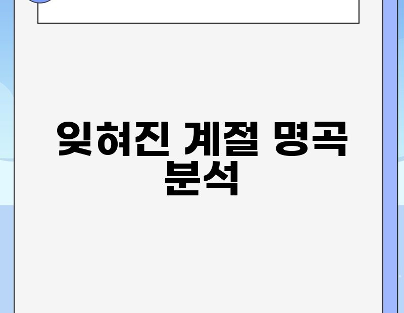 잊혀진 계절 명곡 분석 thumb.jpg