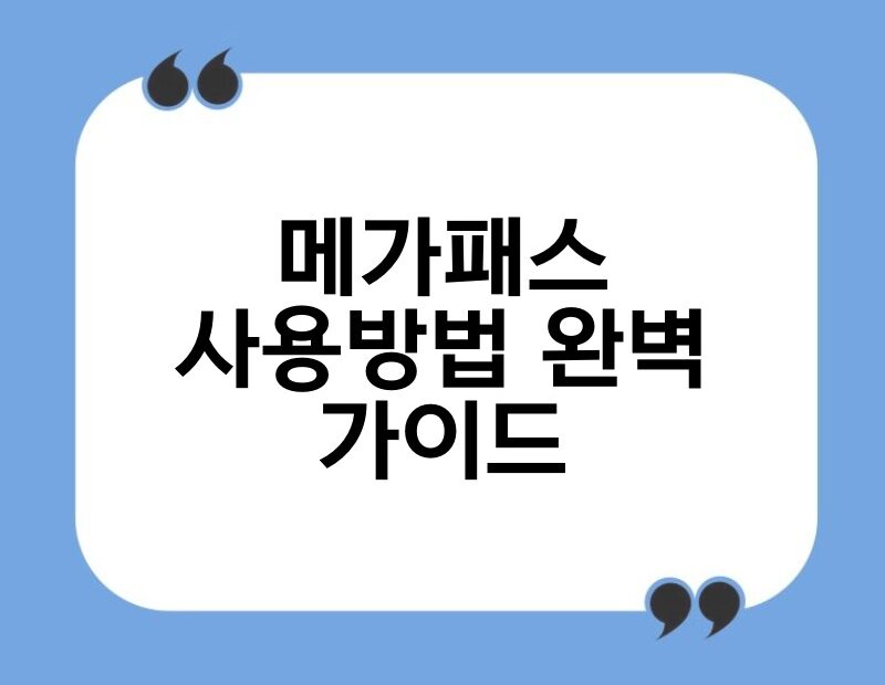메가패스 사용방법 완벽 가이드 thumb.jpg